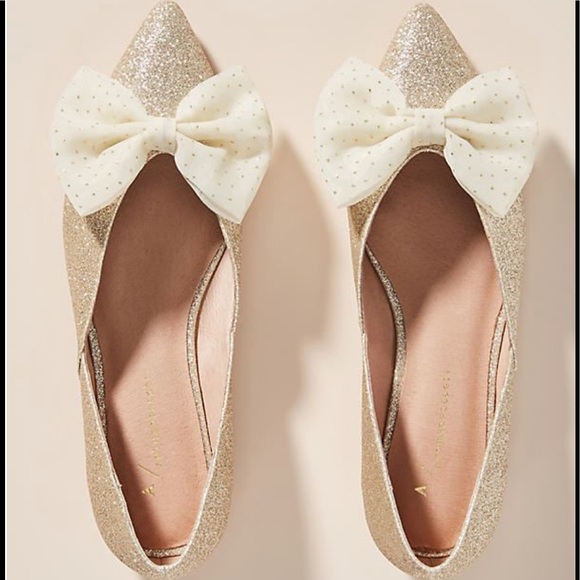 Anthropologie Shoes - Anthropologie Holiday Bow City Flat. New with 📦